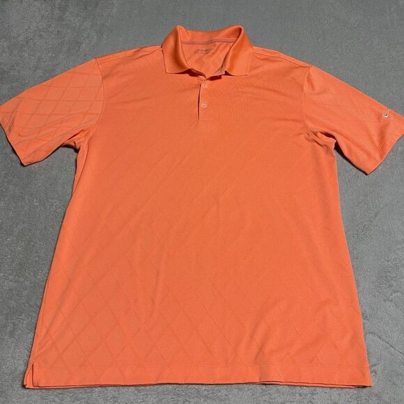 Nike Other - Nike Golf Shirt Mens XL Fit‎ Dry Orange Tour Performance Polo Shirt Short Sleeve